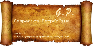 Gasparics Perpétua névjegykártya